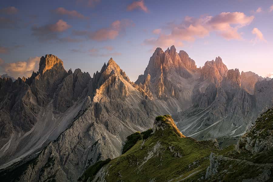 Der Blick auf die Dolomiten in Italien