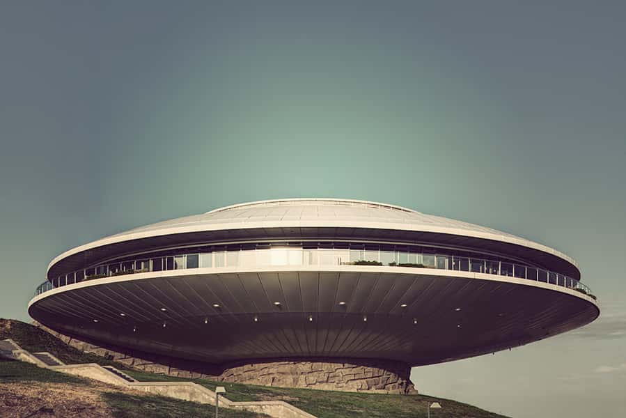 Futuristisches Gebäude in Tiflis.