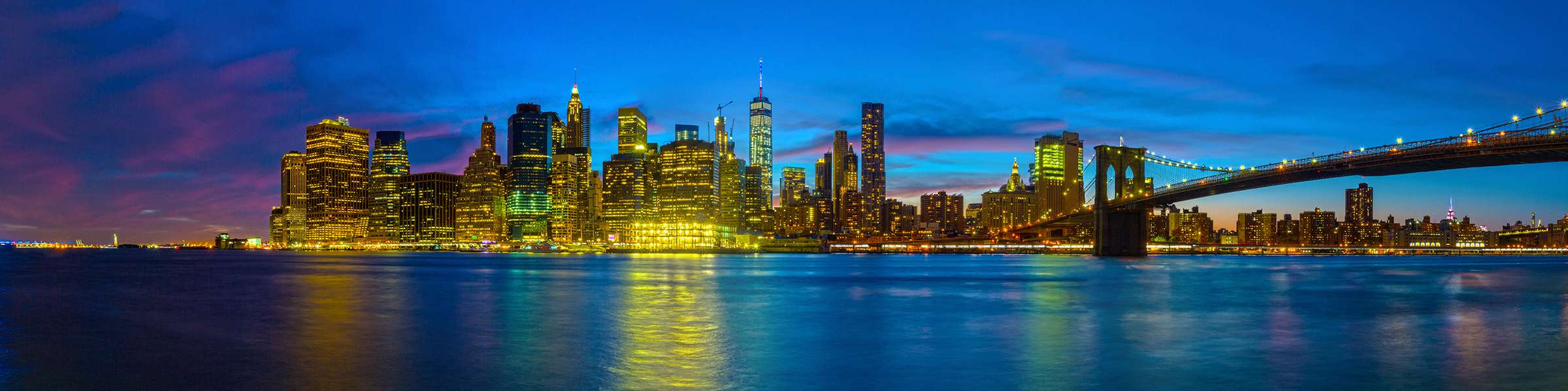 Panorama Aufnahme der New Yorker Skyline