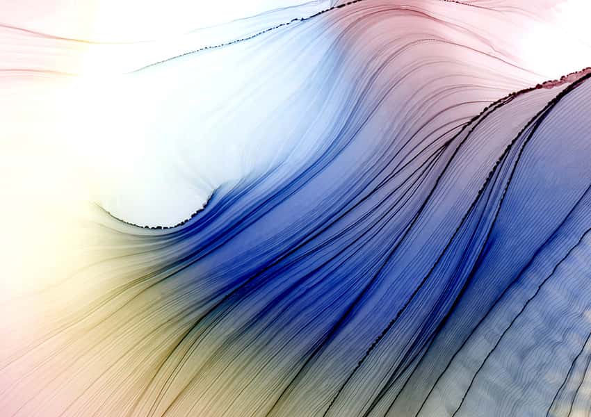 Bunte farben verschmelzen in Wellenartigen Formen miteinander